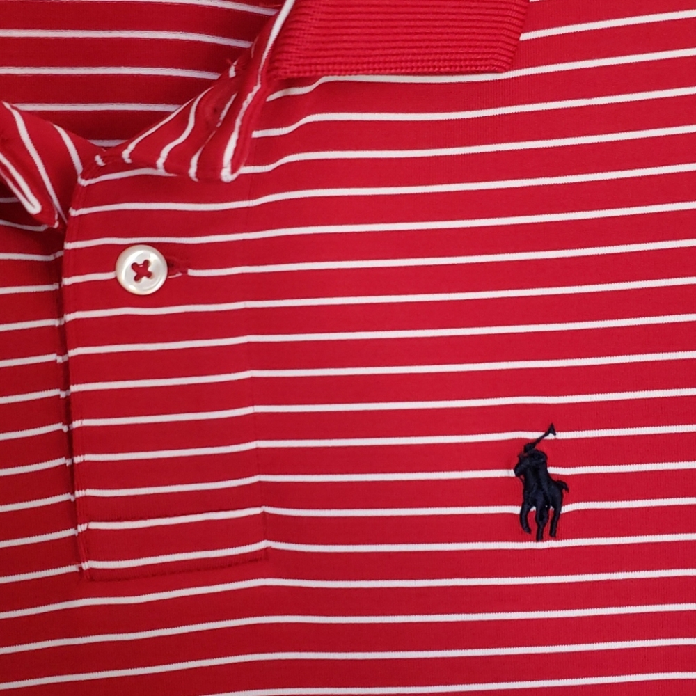 Ralph Lauren Polo Sport Red/White Polo Shirt - Picture 2 of 5